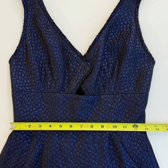 NEW Zac Posen Bodycon Dress Womens Size 4 Blue Metallic Cocktail Party - Picture 9 of 11